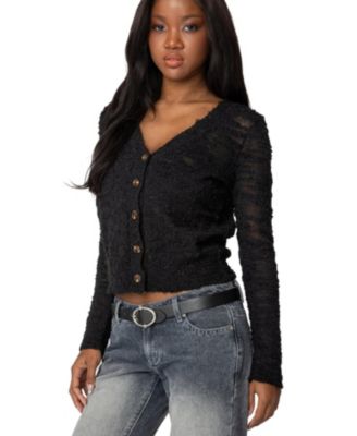 Women's Georgie Textured Knit Cardigan