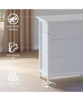 70 Inch TV Stand with Drawers and Outlet, Long Entertainment Center for 65 75 80 Inch TV, Fabric Dresser Media Console