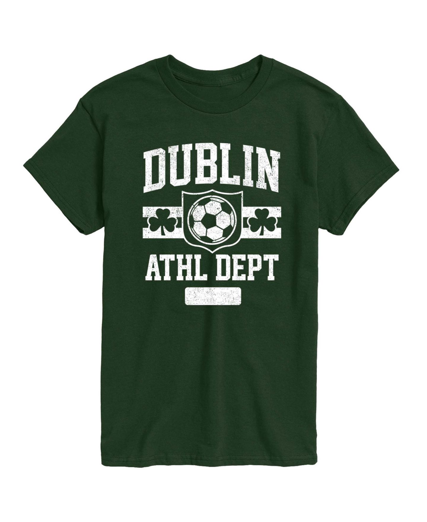 Мужская футболка AIRWAVES Instant Message Dublin Athletic Dept Soccer Short-Sleeve Graphic, цвет: Тёмно-зелёный — фото 1