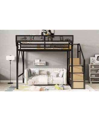 Loft Bed with Stairs & Storage