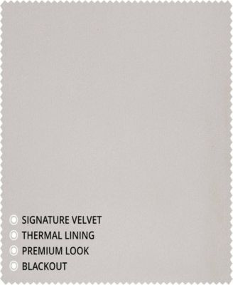 Porcelain White Grommet Signature Velvet Blackout Curtain