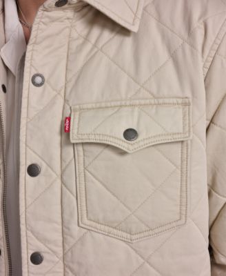 Men's Quilted Zippered Western Shirt Jacket
