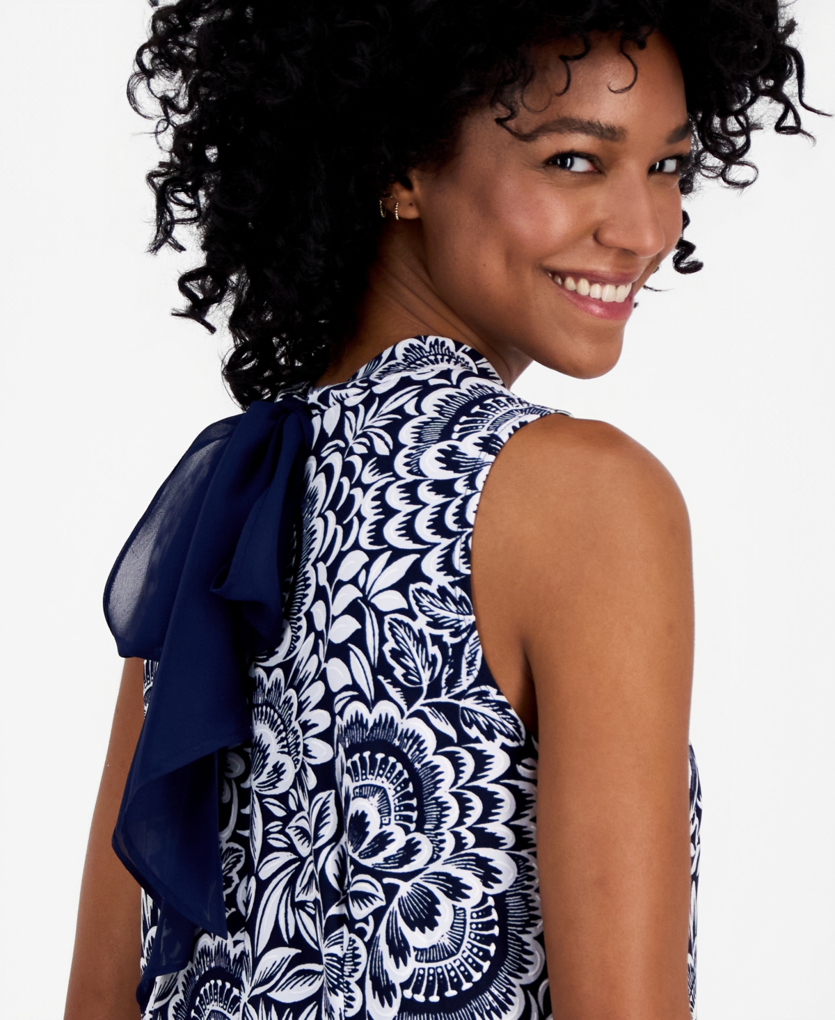 Robbie Bee Women's Mock-Neck Sleeveless Dress