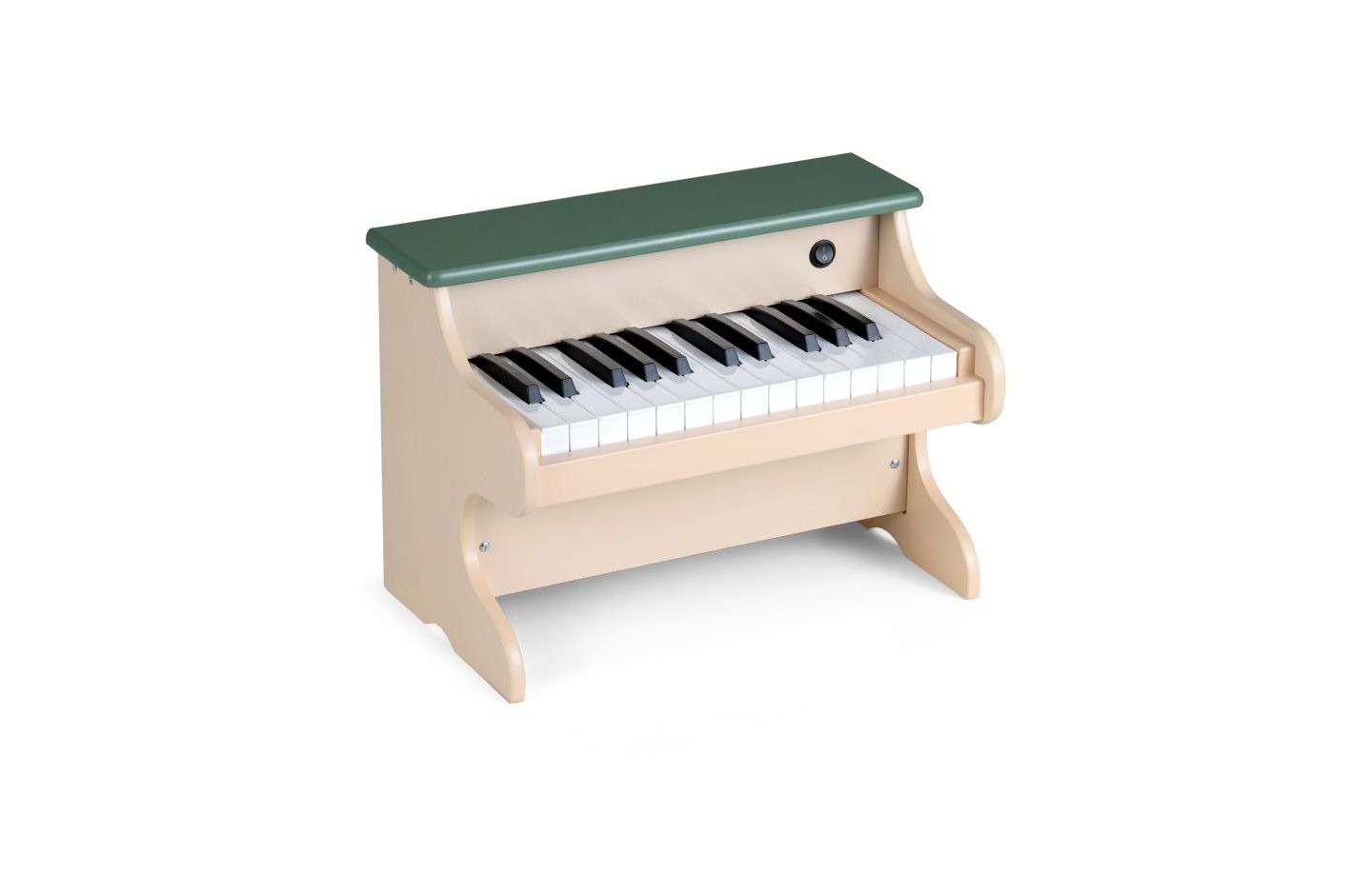Детская игрушка Slickblue Wooden 25-Key Digital Piano with Music Stand, Ages 3+, цвет: Зелёный / Бежевый — фото 1