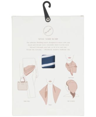 Women's Navy Oversized Square Scarf