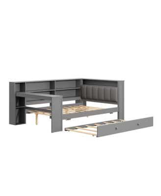  Bed w/Storage, Trundle, Charging, LED, Desk, Headboard