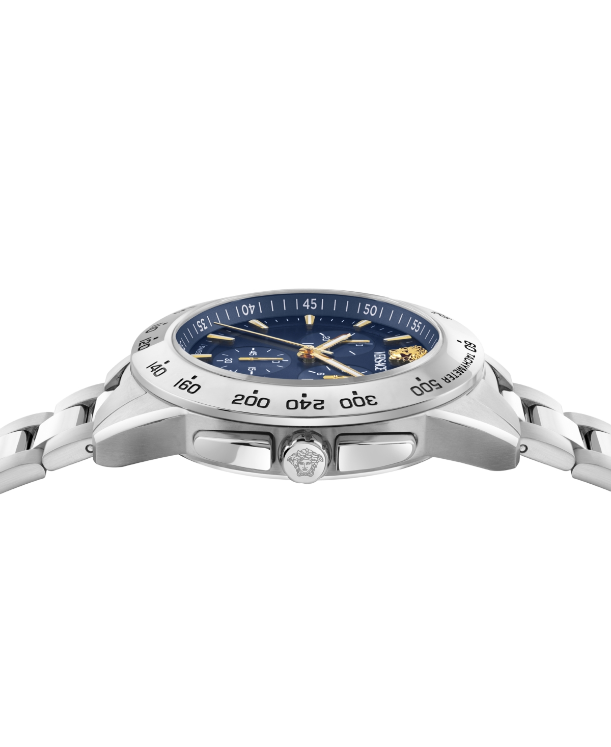 Versace Men's V-Sport Silver Stainless Steel Bracelet Watch, 44mm