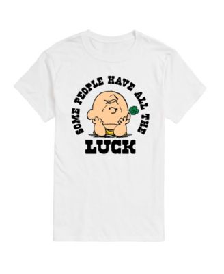 Men's Peanuts All The Luck Short-Sleeve Graphic T-Shirt