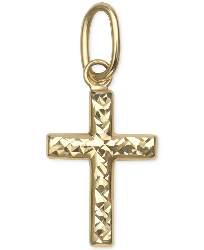 Macy's - Small Textured Cross Pendant in 14k Gold