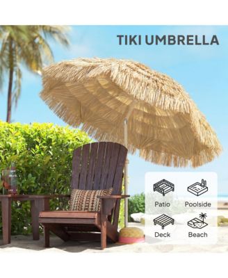  Tiki Umbrella, Outdoor Hawaiian Style Patio Umbrella with Carry Bag