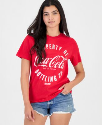 Juniors' Coca Cola Graphic Print Crewneck T-Shirt