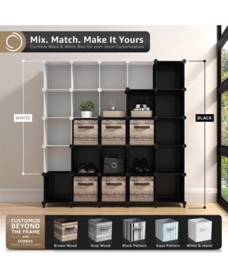 6-Cube Storage Organizer Cubby Shelf for Closet, Toys, Books, and More Space-Saving Bookshelf for Bedroom, Living Room, or Office