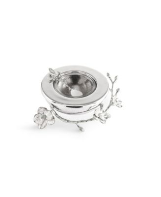 Orchid Caviar Dish and Spoon, 2 Piece Set