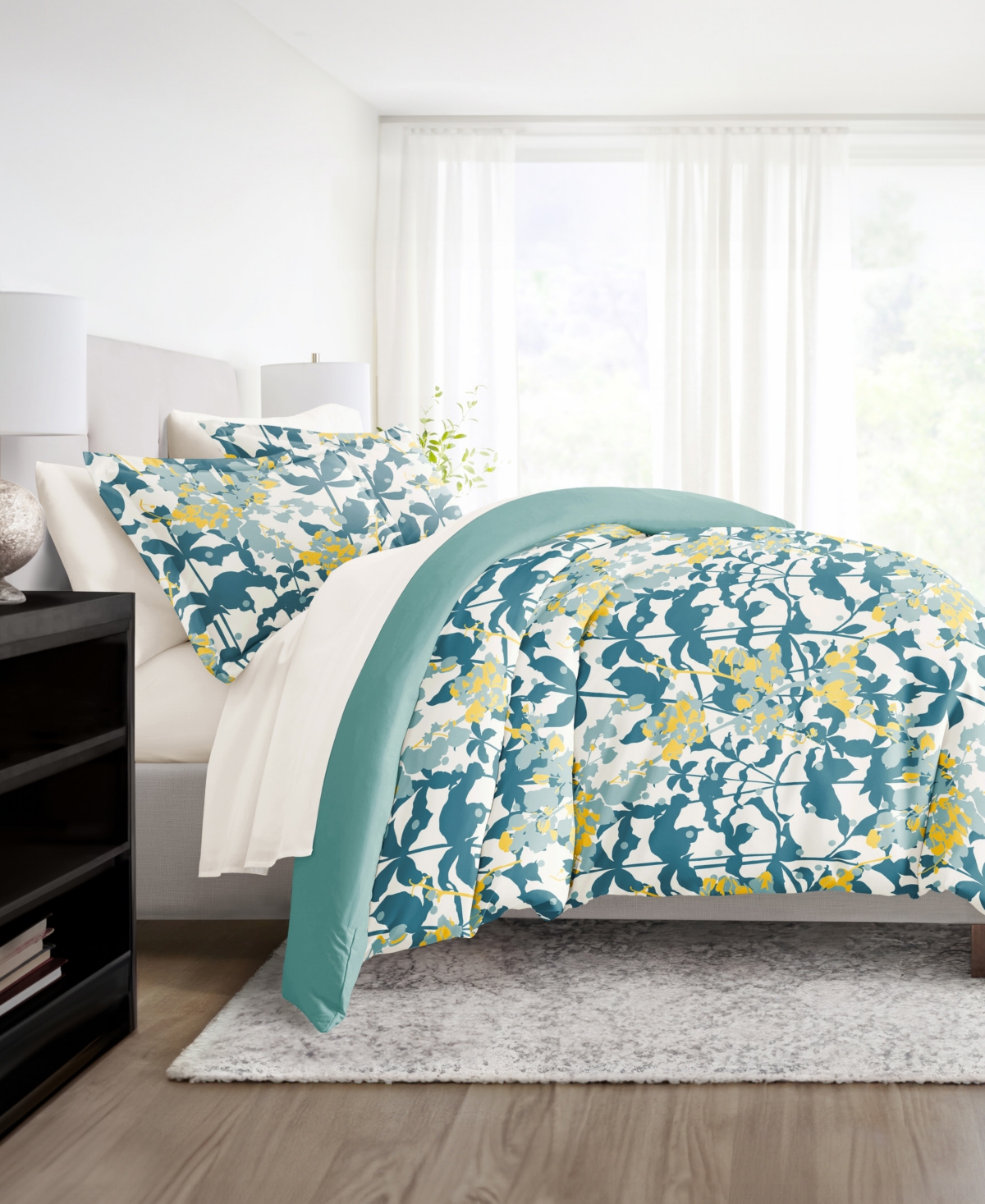 ienjoy Home Bedding Bundle Patterned 6-Piece Comforter with Duvet Cover Set
