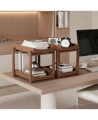 Adjustable 2-Tier Under Sink Organizer with Pull-Out Drawer for Home Use