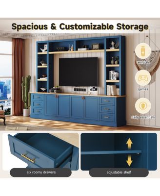 Farmhouse 4-Piece Entertainment Center Wall Unit