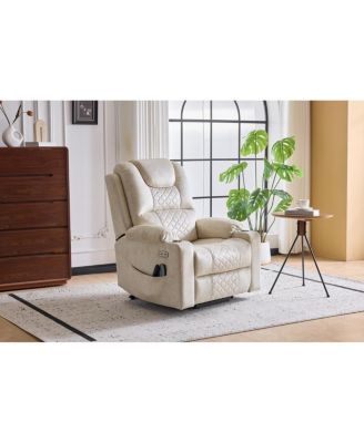  Oversized Power Lift Recliner Massage Chair for Elderly, USB/Type-C Ports
