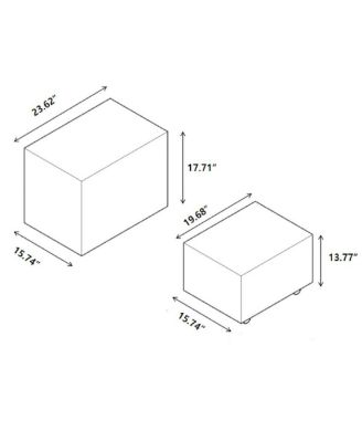Streamdale Modern MDF Saddle Leather Table - Two Compact Sizes
