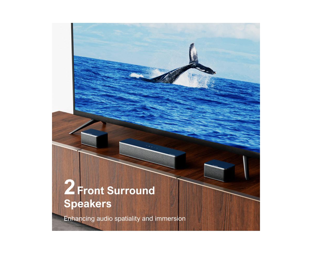 Ultimea 7.1ch Soundbar with Wireless Subwoofer, Surround Sound System for Tv, App Control, 410W Peak Power, 4 Wired Surround Speakers, Poseidon D70