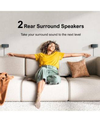 7.1ch Soundbar with Wireless Subwoofer, Surround Sound System for TV, App Control, 410W Peak Power, 4 Wired Surround Speakers, Poseidon D70