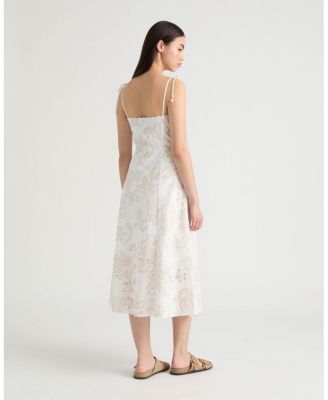 Women's Eyelet Print Spaghetti Strap Dress