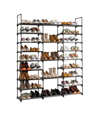 9-Tier Stackable Shoe Rack - Holds 50 Pairs Closet/Garage/Entryway Storage Organizer