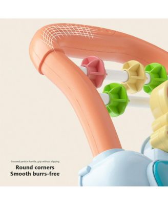 2-in-1 Baby Push Walker & Activity Center - Adjustable & Anti-Tip Design for First Steps