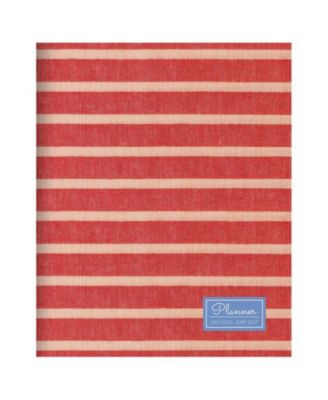 July 2026 - June 2027 Red Stripe Medium Monthly Planner