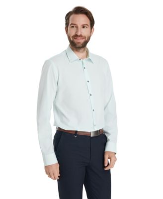 Men's Slim-Fit Performance Solid Dress Shirt