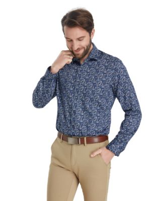 Men's Slim-Fit Pencil Floral Dress Shirt