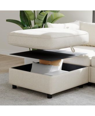 Modular Sectional Sofa with Storage & Sleeper - Flexible Fabric Combinations