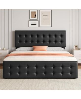 Bed Frame with 4 Storage Drawers and Headboard