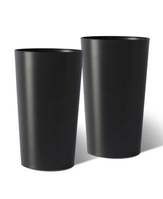 2 Pack 21.7" Tall Square Planters for Outdoor Plants