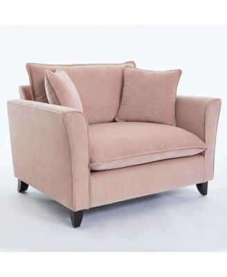 Chenille Oversized Armchair, Comfy Chair and a Half Sofa with Pillow