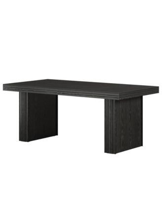 63" Executive Desk, Modern Executive Office Desk with Thickened Desktop and Heavy-Duty Legs, Wood Writing Workstation Study Table