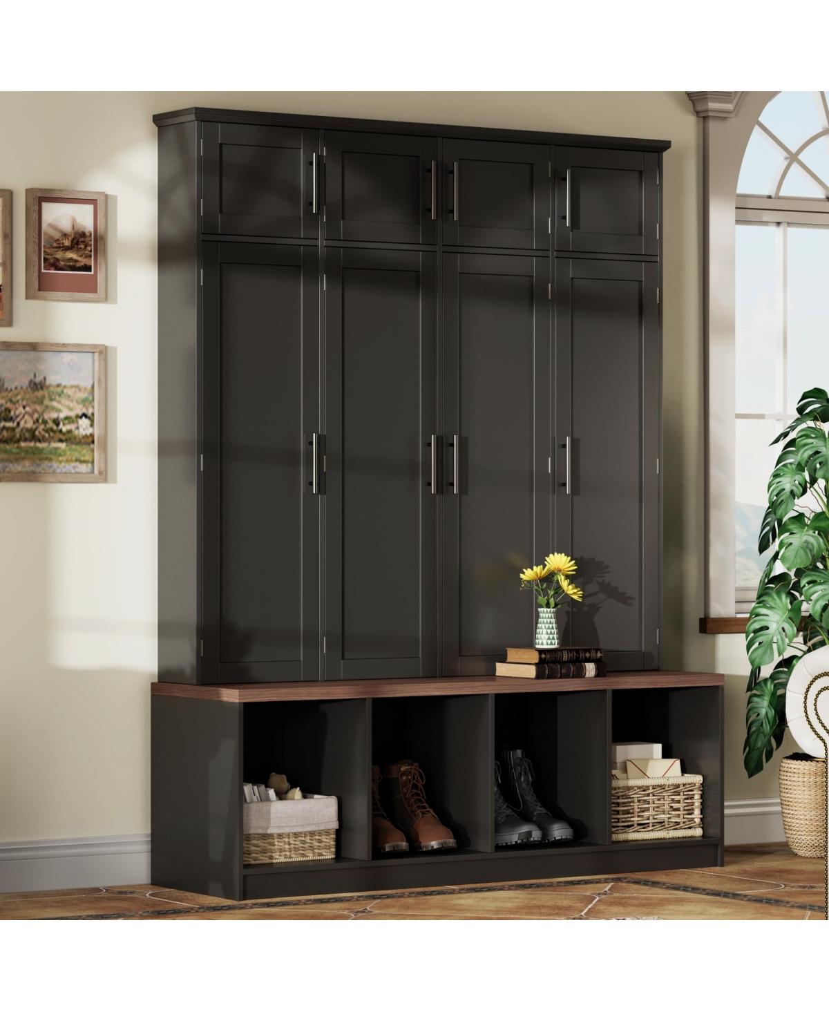 Streamdale Furniture Versatile 4-in-1 Hall Tree with Storage Bench