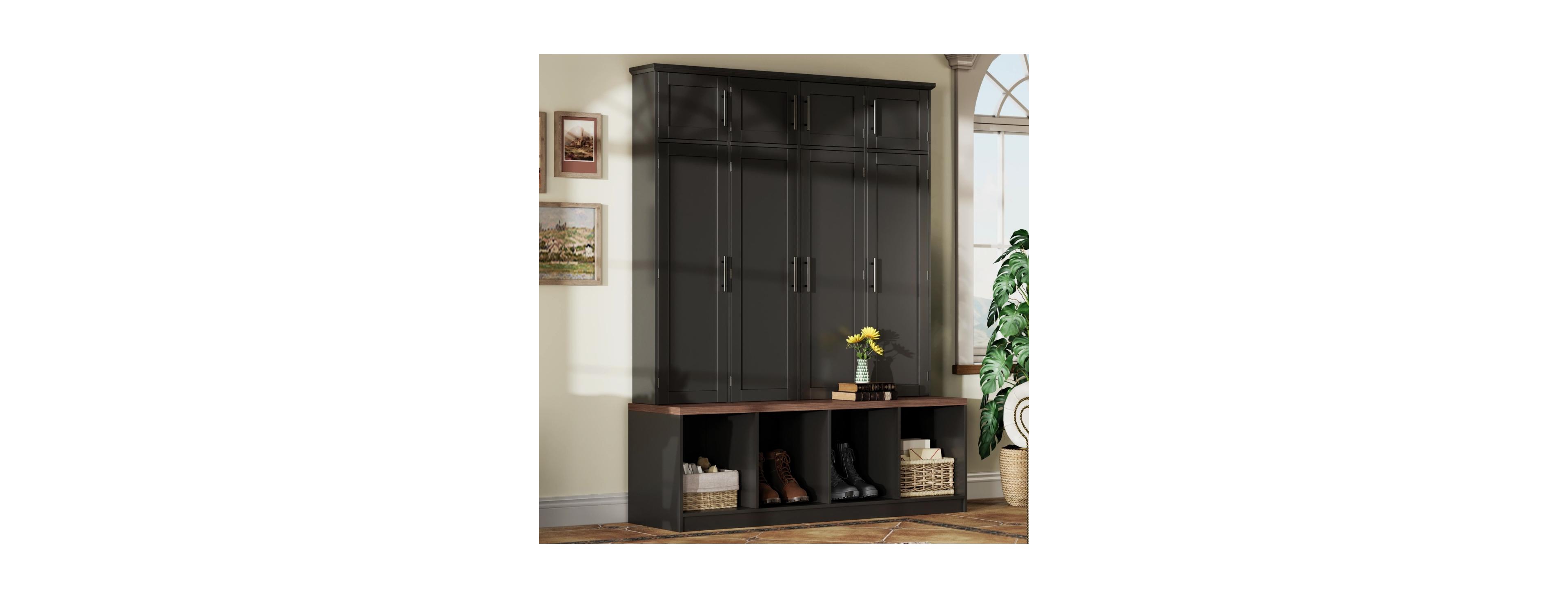 Streamdale Furniture Versatile 4-in-1 Hall Tree with Storage Bench