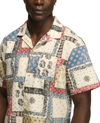 Men's Short-Sleeve Printed Camp Collar Shirt