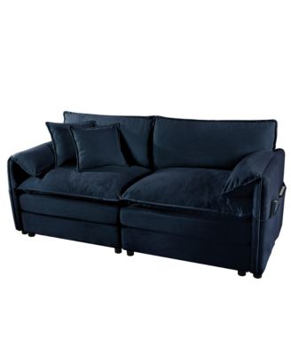 Oversized Chenille Loveseat Sofa, Oversized 2-Seater Small Cloud Couch, Modern Comfy Deep Seat Love Seat,DIY Combination,Chenille