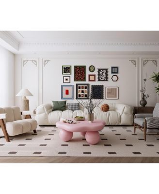 Cloud Shaped Coffee Table, Petal-Shaped Modern Minimalist Table