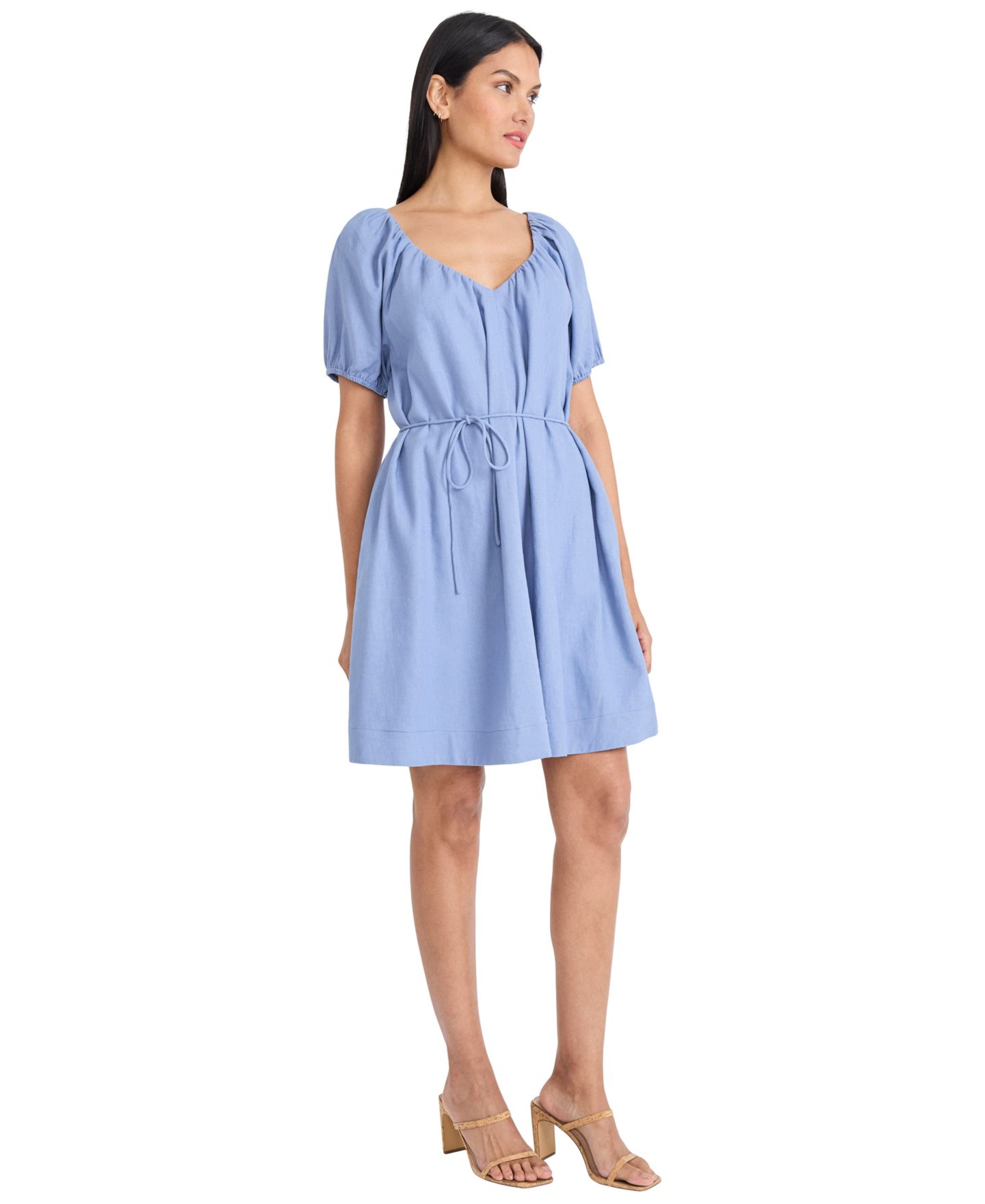 Женское платье Maggy London Balloon-Sleeve Mini, цвет: Серый — фото 2