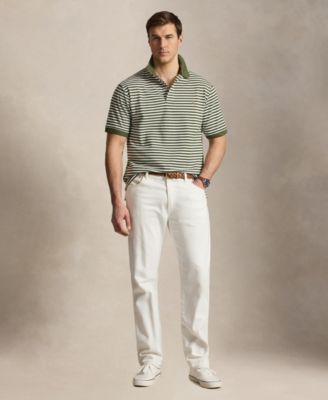Men's Big & Tall Striped Mesh Polo Shirt