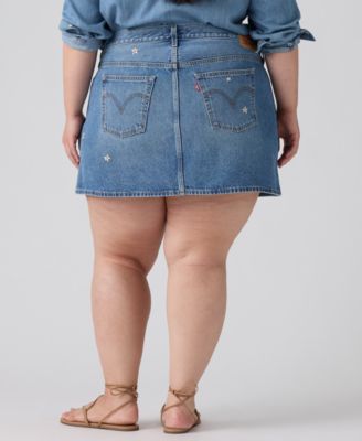 Plus Size Cotton Iconic 501&reg; Mid-Rise Denim Skirt