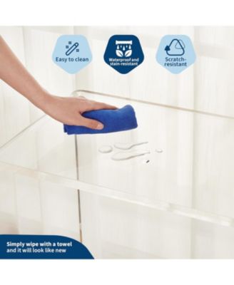 Acrylic Narrow Console Table for Entryway Acrylic Desk, Square Legs, Skinny Entry Table for Sofa, Foyer, Hallway, Living Room