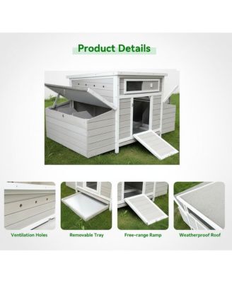 58" Fir Wood Outdoor Storage