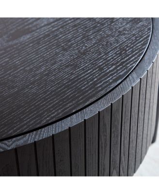 Round Coffee Table with Storage - Modern Accent Tea Table