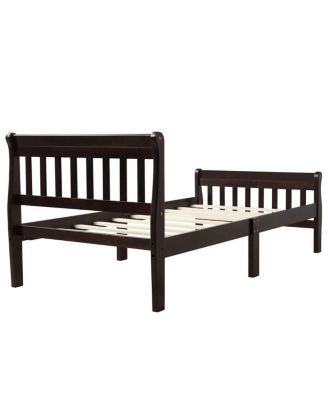 Streamdale Wood Platform Bed   Sleigh Bed Frame with Headboard/Footboard