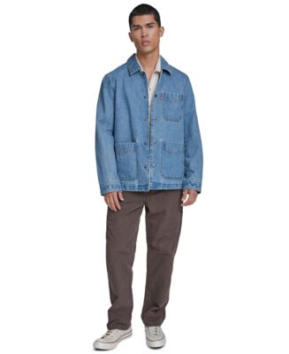 Levi's Men's Three-Pocket Zippered Chore Denim Jacket - Macy's