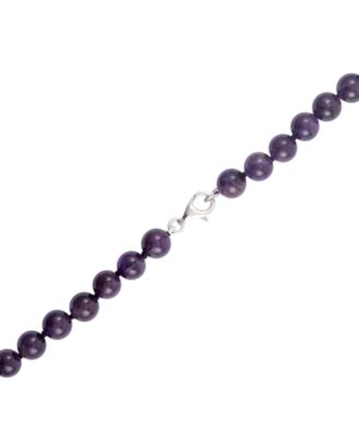 Amethyst (8mm) Necklace in Sterling Silver
