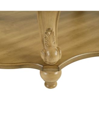 Streamdale 42" Oval Wood Coffee Table with Open Storage Shelf